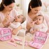 Baby Grooming Kit Newborn, 13-Piece Healthcare & Nail Care Set with Brush, DigitalThermometer, Nasal Aspirator, Nail Care Set, Clippers & Case, Baby Gift Set (Pink) view 3
