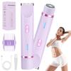 Bikini Trimmer Women, 2-in-1 Lady Shavers for Women, Electric Dual-Head Razor Shaver IPX7 Waterproof, Cordless Wet & Dry Rechargeable Lady Shaver for Pubic Hair, Body, Legs, Underarm view 1