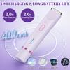 Bikini Trimmer Women, 2-in-1 Lady Shavers for Women, Electric Dual-Head Razor Shaver IPX7 Waterproof, Cordless Wet & Dry Rechargeable Lady Shaver for Pubic Hair, Body, Legs, Underarm view 3