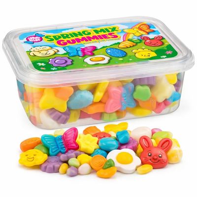 Bulk Easter Gummies Sweet Tub 450g Easter & Spring Themed Gummy Sweets Mix Family Sharing Candy Tub for Kids and Adults Parties