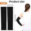 2 Pairs Tattoo Cover Up Sleeve, Forearm Sleeves for Women, Forearm Compression Protective Sleeve Arm Sleeves for Men Women (Black, Nude) view 2