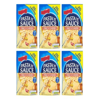 Pasta 'n' Sauce Macaroni Cheese, No Artificial Colours or Preservatives, Suitable for Vegetarians, 108g, Pack of 6