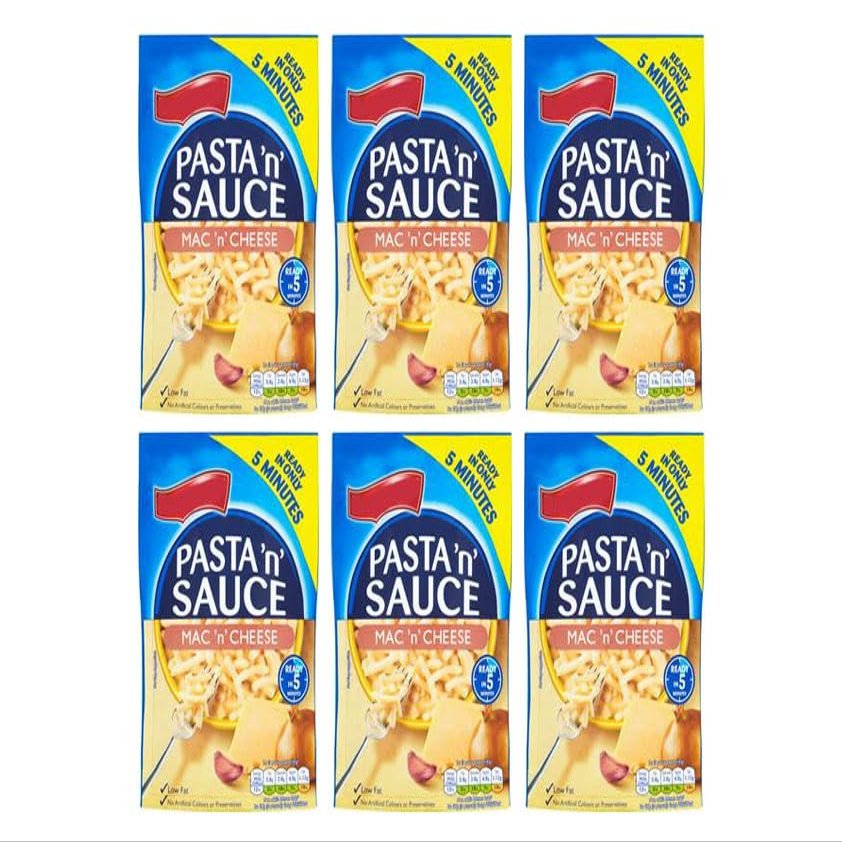Pasta 'n' Sauce Macaroni Cheese, No Artificial Colours or Preservatives, Suitable for Vegetarians, 108g, Pack of 6