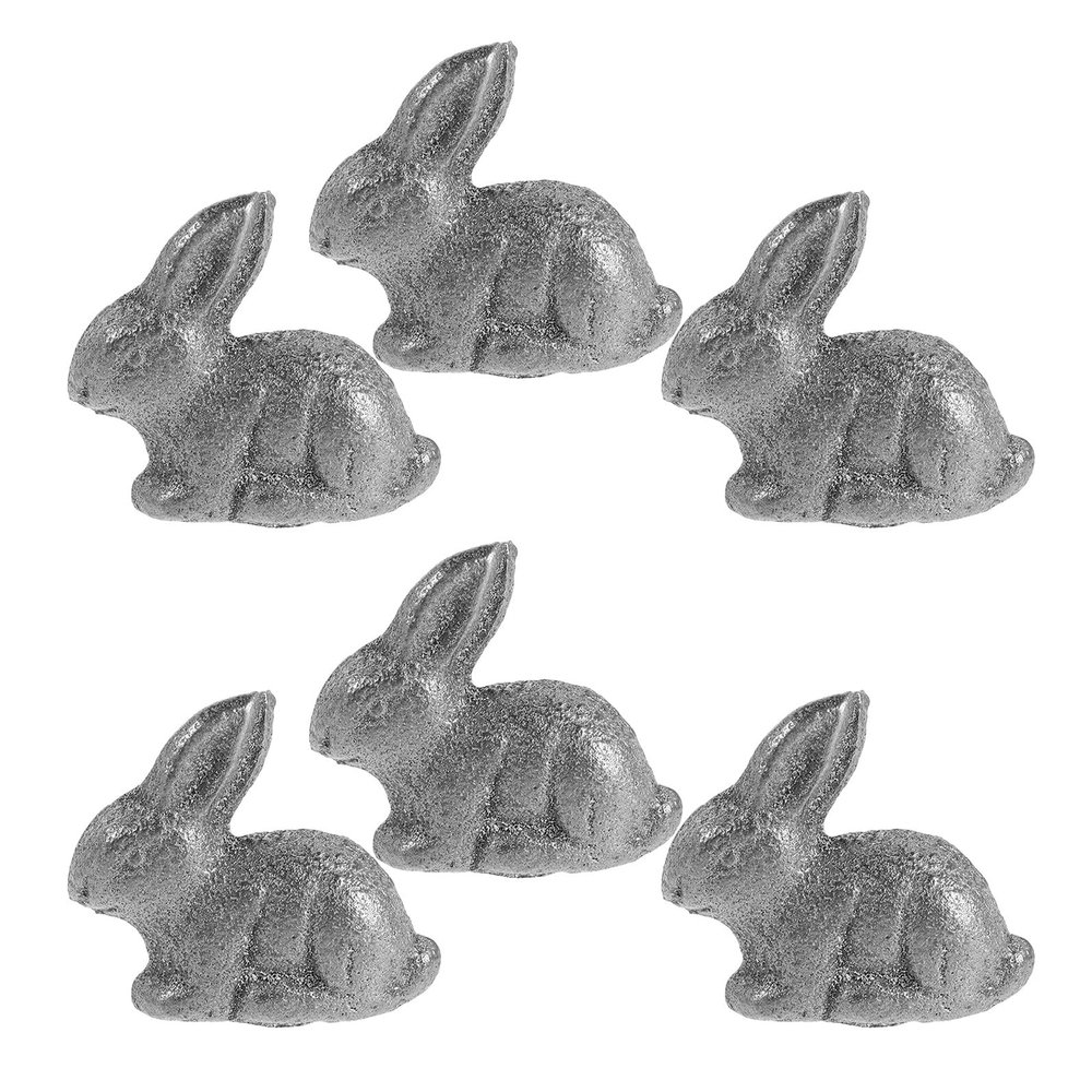 HOMSFOU 6pcs Iron Rabbit Cooking Tool Set for Vegan and Pregnant Users Natural for Food and Drinks for Brewing and Boiling Enriches Meals