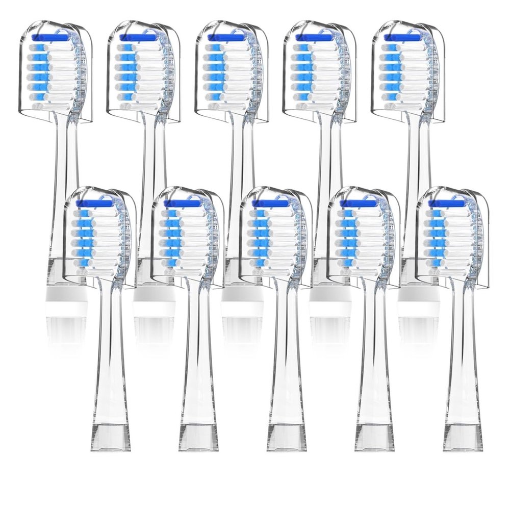 10-Pack Kids Replacement Toothbrush Heads,Compatible with Seago SG513/SG977/SGEK6/DT-K6(Blue)