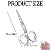 Weilin Nose Hair Scissors, Stainless Steel Nose Scissors for Men Women, Rounded Scissor Trimming Facial Eyebrow Ear Hair (Silver) view 2