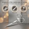 Weilin Nose Hair Scissors, Stainless Steel Nose Scissors for Men Women, Rounded Scissor Trimming Facial Eyebrow Ear Hair (Silver) view 4