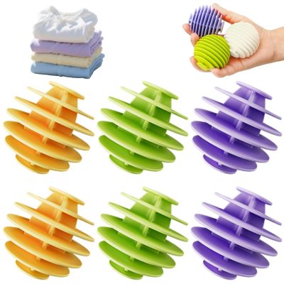 6 PCS Reusable Tumble Dryer Balls, Laundry Balls for Washing Machine & Tumble Dryer,Laundry Balls for Washing Machine & Dryer,Reusable Dryer Balls for Clothes,Fluffy Clothing Tumble Dryer Balls