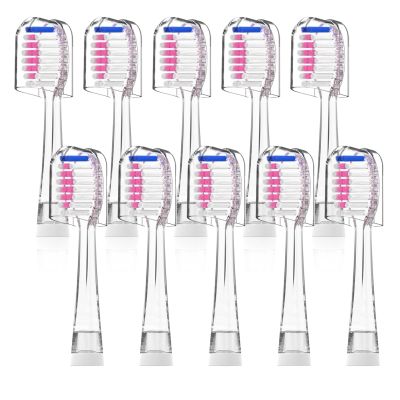 10-Pack Kids Replacement Toothbrush Heads,Compatible with Seago SG513/SG977/SGEK6/DT-K6(Pink)