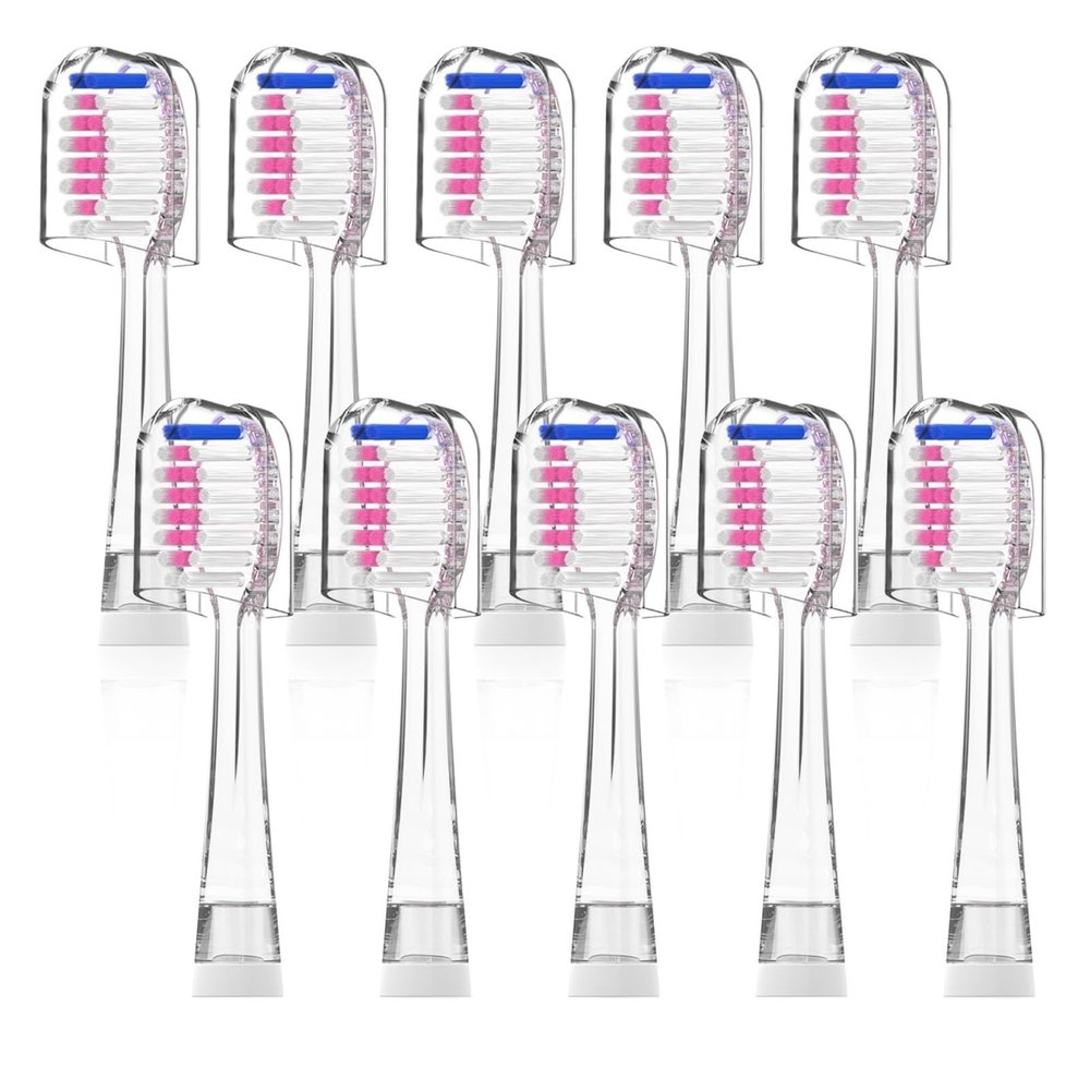 10-Pack Kids Replacement Toothbrush Heads,Compatible with Seago SG513/SG977/SGEK6/DT-K6(Pink)