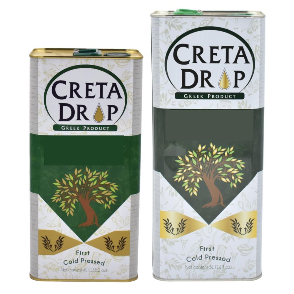 Creta Drop Extra Virgin Olive Oil, First Cold Pressed, Greek Product 3L.