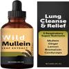 Wild Mullein Drops,Mullein Leaf Extract for Lungs,Lung Cleanse Support Drops,for Men & Women view 1