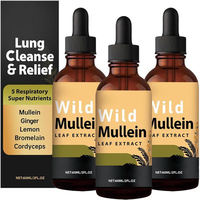 Wild Mullein Drops,Mullein Leaf Extract for Lungs,Lung Cleanse Support Drops,for Men & Women