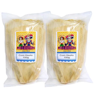 Corn Husks 100g (Pack of 2) | Dried Mexican Corn Husks for Tamales