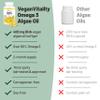 Omega 3 Algae Oil x2 Bundle : 400mg DHA - for Heart, Joints, Brain Health, High Strength 120 Softgel Tablets, 4 Months Supply. Vegan Vitality's Algae Omega 3 - Vegans, Vegetarians DHA Supplement view 4