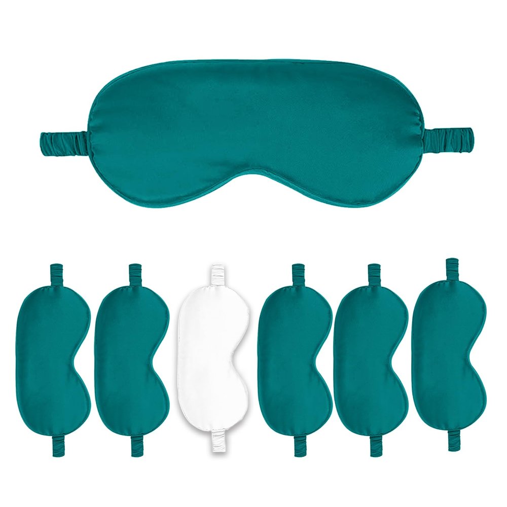 7PACK Satin Eye Mask Silk Sleep Masks Silky Blackout Eyes Covers Sleeping Blindfold Eyeshade Wedding Bridal Gift Travel Naps