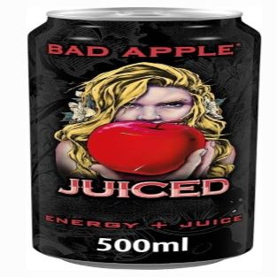 juiced Energy Drink Bad Apple Flavor 500ml (Pack of 12) "Ignite Your Passion with Every Sip" For All Occasions