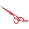 6 Inch Stainless Steel Beard Trimming Scissors, Barber Hair Cutting Shears with Precision Blades, Ergonomic Handle for Home Salon Use, Adjustable Tension Screw for Mustache and Hai (Red) view 2
