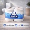 Quilted Toilet Roll, White 2-Ply, Pack of 4, 210 Sheets view 4