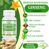 Ginseng Korean Panax Capsules, 500 mg Strength, 60 Capsules, Standardised 10:1 Extract, Vegetarian, Non-GMO, One Month Supply (4) view 2