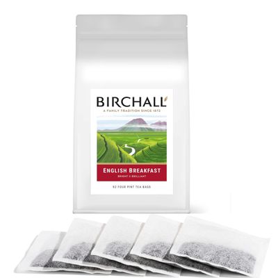 Birchall English Breakfast Black Tea Bags 82 Extra Large 4-Pint Teabags