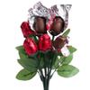 6 Chocolate Red Rose Bouquet Valentines Day Gift for Her | Romantic Chocolate Roses Arrangement | Unique Flowers & Chocolates Present for Girlfriend Wife Mum | Valentines I Love You Gift Idea UK