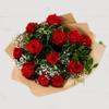 Flower Of Love Red Rose Fresh Flower Bouquet With Luxury Chocolates Gift For Valentines Day Romantic Anniversary Birthday For Her Or Him, Hand-Tied, Next Day Delivery Uk view 2