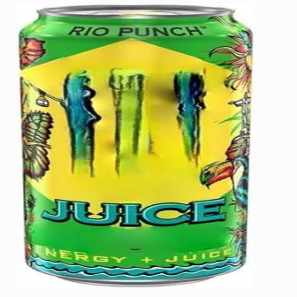 Juice Rio Punch Energy Drink 500ml (Pack of 24) "Energize Mind and Body," "Fuel Your Passion," and "Find Your Power"