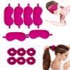 12Pcs Silk Sleep Masks Satin Eye Mask Silky Eyes Cover Blindfold Eyeshade Hair Ties Scrunchy Travel Bridesmaids Gifts view 1