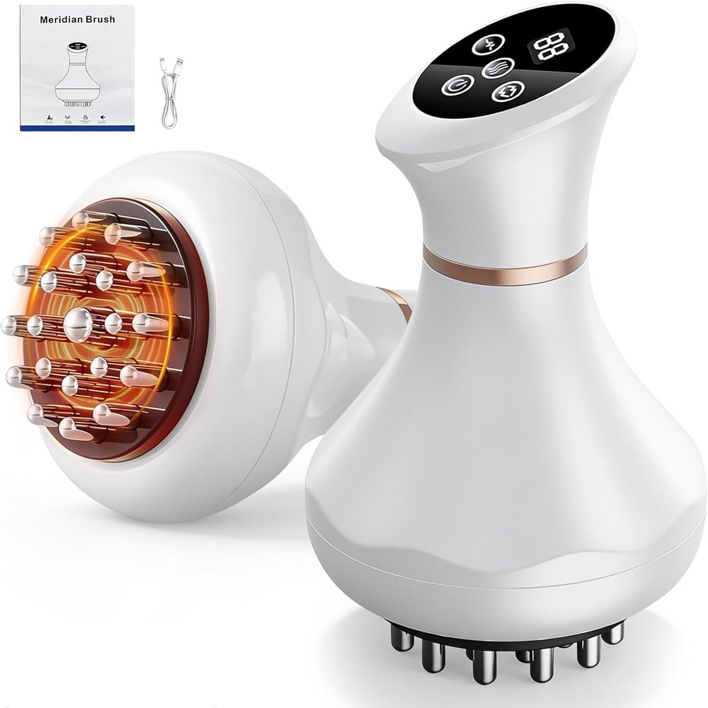 4 in 1 Lymphatic Drainage Massager, Anti-Cellulite Body Sculpting Tool, Body Sculpting Machine with Microcurrent, Heat, Gentle Vibration & Light for Legs, Arms, Belly