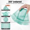 Alaoo Protein Shaker Bottle, Shaker Protein Shakes Plastic with Metal Stirring Ball, Leak Proof Flip Flop Lid Shake Bottle for Fitness Sports Gym for Men and Women, 400ml, Green view 3