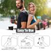 Alaoo Protein Shaker Bottle, Shaker Protein Shakes Plastic with Metal Stirring Ball, Leak Proof Flip Flop Lid Shake Bottle for Fitness Sports Gym for Men and Women, 400ml, Green view 4