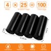 30L Biodegradable Bin Liners 100 Bags, 8Gallon/30 Litre Food Waste Bags Thickened Compostable Trash Caddy Liners, Recycled Degradable Garbage Rubbish Bag for Kitchen Bathroom,Green 60 x 65cm (Black) view 2
