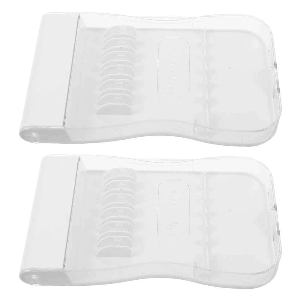Abaodam 2pcs Portable Oral Irrigator Travel Case Compact Dental Flosser Tips Organizer Compatible with Waterpik Water Flosser Replacement Heads Storage Container for Home and Travel