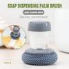 2PCS 2026 New Comfort Grip Soap Dispensing Kitchen Scrub, Palm Dish Brush with Ergonomic Handle, Soap Dispensing Palm Brush, Kitchen Soap Press Dispensing Palm Brush for Dish Pot Pan (PET) view 2