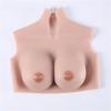 MYUYEE High Neck Half Length Realistic Silicone Breast Forms Fake Breast Boobs Enhancer Cotton Filler Suitable For Mastectomy Prosthesis Weddings Christmas H(Natural Skin-D) view 4