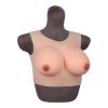 MYUYEE Round Neck Half Length Silicone Breast Forms Fake Breast Boobs Enhancers Cotton Filler Suitable For Mastectomy Prosthetic Halloween Christmas Cosplay (D~1400G) view 1