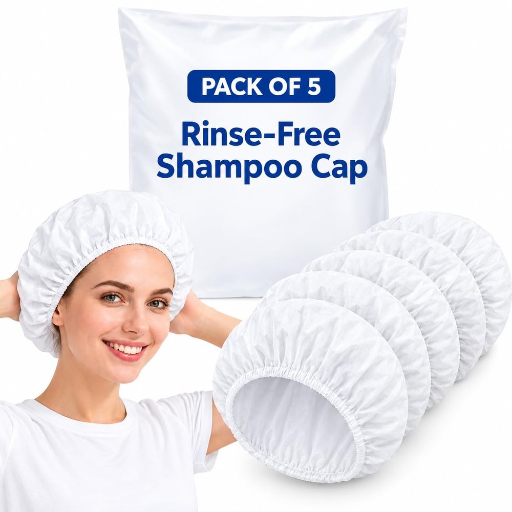 5 Pcs Shampoo Caps No Rinse for Elderly - Waterless Shampoo and Conditioner Hair Wash Cap - Hair Washing Aids for Visit the BodyHealt Store