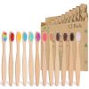 12 Pack Bamboo Toothbrushes for Kids, BPA Free Soft Bristles Toothbrushes, Biodegradable Wooden Handle, Eco-Friendly, Natural Wood Toothbrush for Children view 1