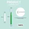 100PCS Interdental Brushes Green, Soft Dental Brushes and Mini Toothpicks in Between Oral Hygiene Cleaning Tool, for Home and Travel, 0.6mm - Green view 2