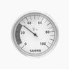 Feeshoppher Mechanical Sauna Hygrometer for Accurate Humidity Control, High Temperature Resistant Aluminum Frame with Glass Mirror, Wall Mounted Design, Large Easy to Read for view 1