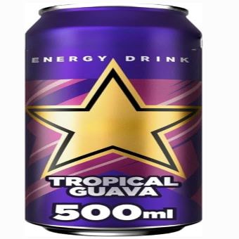 Energy Drink Tropical Guava Flavour - Caffeinated 500ml (Pack of 36) "Ignite Your Passion with Every Sip" For All Occasions
