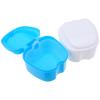 Abaodam Dental Retainer Storage Box 2Pcs Mini Portable Leak-Resistant Case for False Teeth Travel White Light Blue view 1