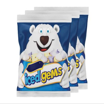 Iced Gems 6pks X Pack Of 3 - Classic Iced Gems With A Cute Curl Of Sweetness On Top. Biscuit Base With A Crunchy Flavoured Topping - Perfect For Lunchboxes Or As A Snack