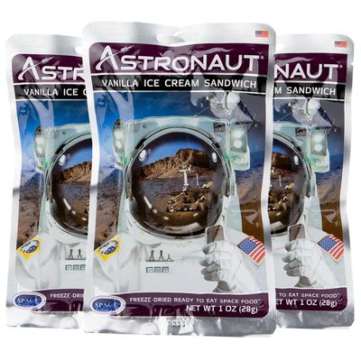 Edu-Sci Astronaut Food (Vanilla Ice Cream Sandwich 3 Pack)