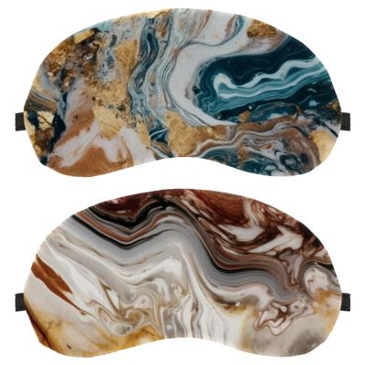 Abstract Art Acrylic Marble Texture 2 PCS Light-Blocking Soft Breathable Eye Masks with Eye Patches and Sleep Masks