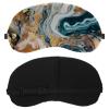Abstract Art Acrylic Marble Texture 2 PCS Light-Blocking Soft Breathable Eye Masks with Eye Patches and Sleep Masks view 2