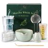 ComboJoy Matcha Whisk Set, Complete Matcha Kit with Bowl, Bamboo Whisk & Holder, Scoop, Sifter, Glass Cup with Lid & Straw, Ice Cube Tray Matcha Gift Set for Matcha Lovers view 1
