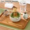ComboJoy Matcha Whisk Set, Complete Matcha Kit with Bowl, Bamboo Whisk & Holder, Scoop, Sifter, Glass Cup with Lid & Straw, Ice Cube Tray Matcha Gift Set for Matcha Lovers view 3