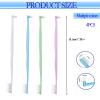 4Pcs Orthodontic Toothbrushes, Single Tufted Tapered Toothbrush for Braces, Soft Double Ended Brace Toothbrush for Braces Detail Cleaning(Multicolor) view 2